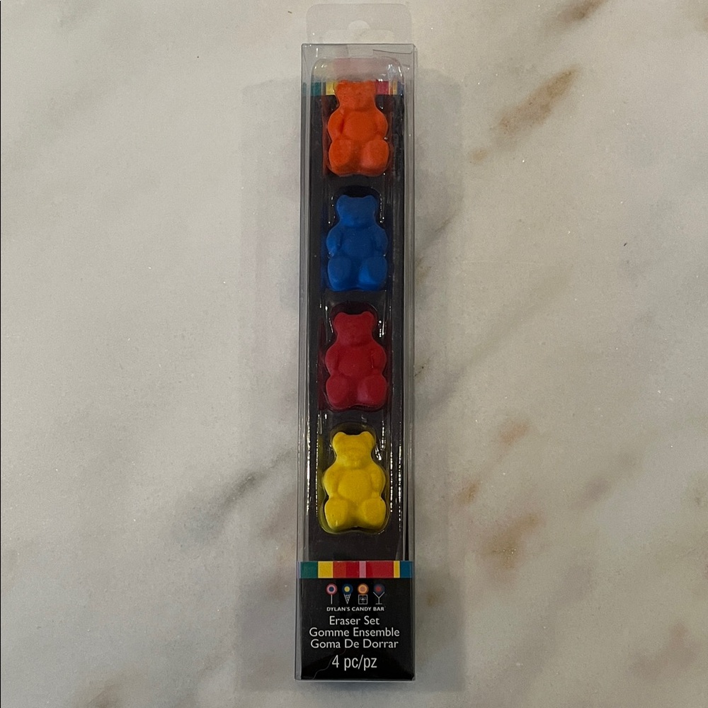 Dylan's Candy Bar Colorful Bear Eraser Set